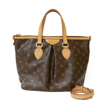 LOUIS VUITTON Shoulder Bag Monogram Palermo PM M40145 Brown Women's Canvas