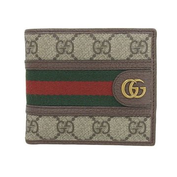 GUCCI GG Supreme Ophidia Coin Folio Wallet 597609 Beige/Brown