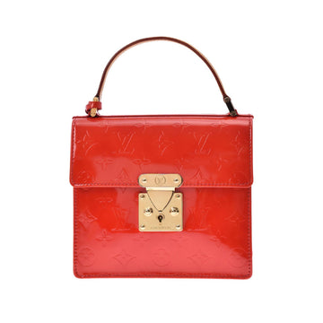 LOUIS VUITTON Verni Spring Street Red M91135 Women's Handbag
