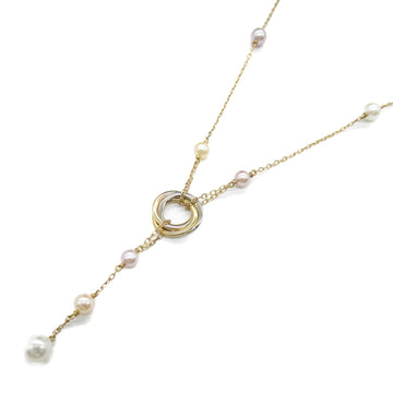 CARTIER Trinity pearl Necklace Necklace White K18 [Yellow Gold] K18PG[Rose Gold]/Pearl White