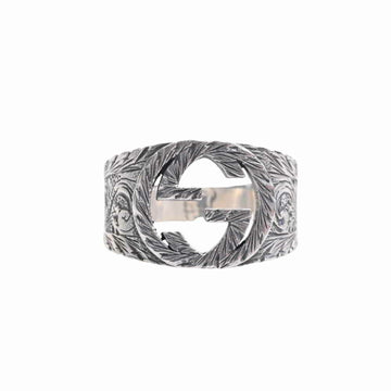 GUCCI SV925 Interlocking G Ring #17 455302 Silver No.16