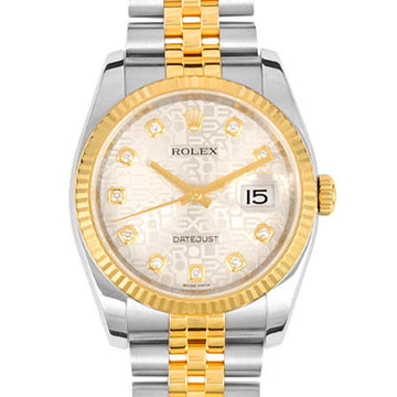 Rolex Datejust 116233G 10P Diamond Index Random YG/SS Men's Automatic Watch Computer Dial