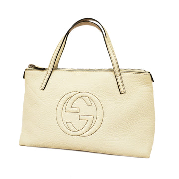 GUCCIAuth  Soho Handbag 340618 Women's Leather White