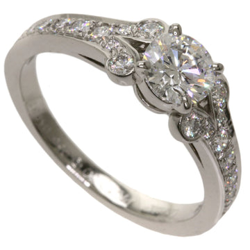 Cartier Valerina Solitaire Diamond # 50 Rings / Platinum PT950 Ladies CARTIER
