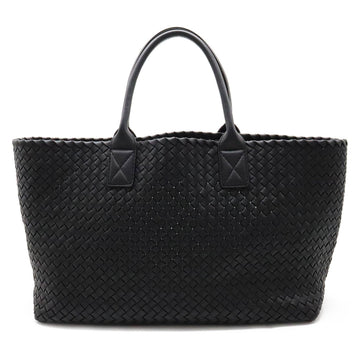 BOTTEGA VENETA Intrecciato Cava MM Tote Bag Leather Black Limited Edition 115664