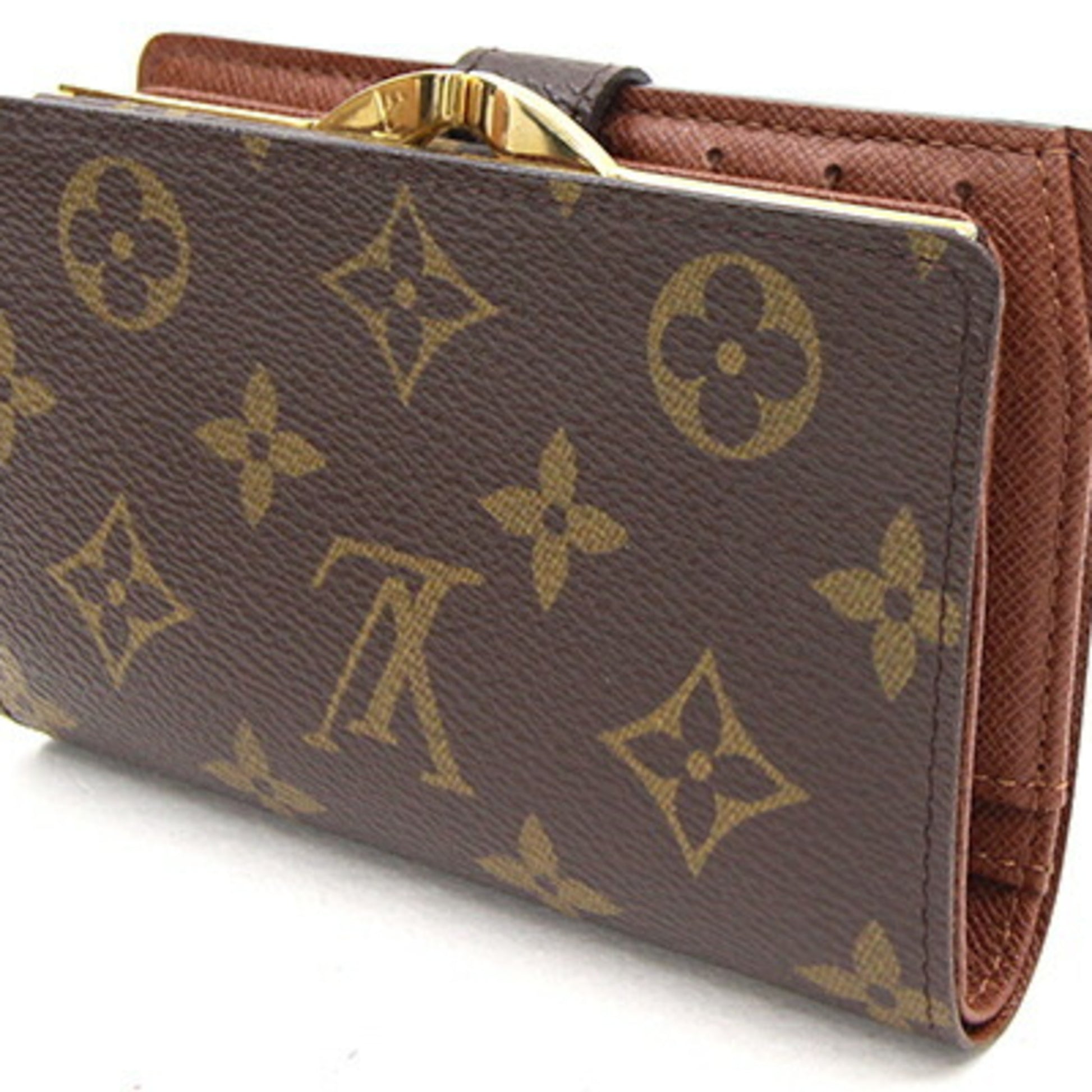 Louis Vuitton Viennois Bifold Wallet Purse Monogram Leather M61663 kisslock  Mens