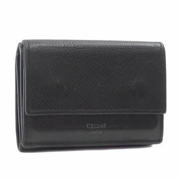 CELINE Trifold Wallet Small Ladies Black Calf Leather 10B57 3BEL 38NO