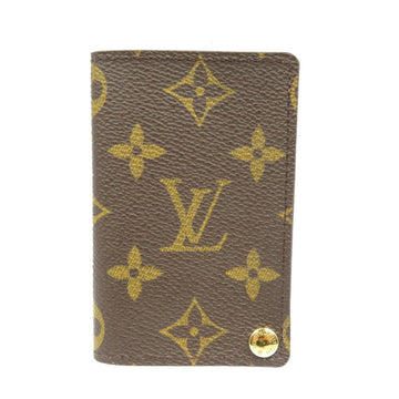 LOUIS VUITTON Porto Carte Credit Presion M60937 Monogram Canvas Brown Card Case 0108