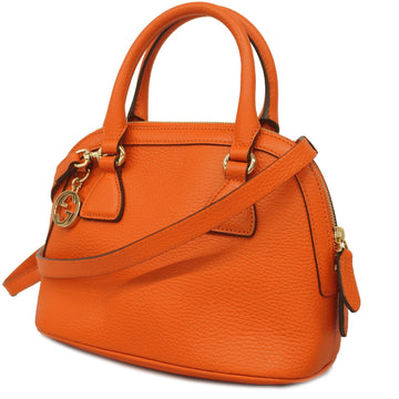GUCCIAuth  2way Bag 449661 Women's Leather Orange