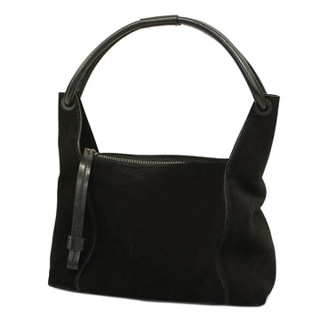 GUCCIAuth  Shoulder Bag 101333 Women's Suede Shoulder Bag Black