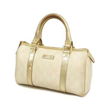 GUCCIAuth  193604 Women's GG Supreme Handbag Gold,White