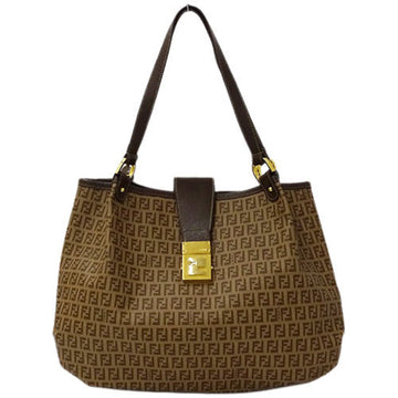 Fendi Bag Ladies Tote Shoulder Zucchino Brown 8BR661