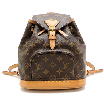 Louis Vuitton Montsouris Women's Backpack Daypack M51137 Monogram Ebene (Brown)