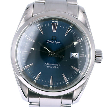 Omega Seamaster Aqua Terra 2518.80 Stainless Steel Quartz Analog Display Men's Navy Dial Watch