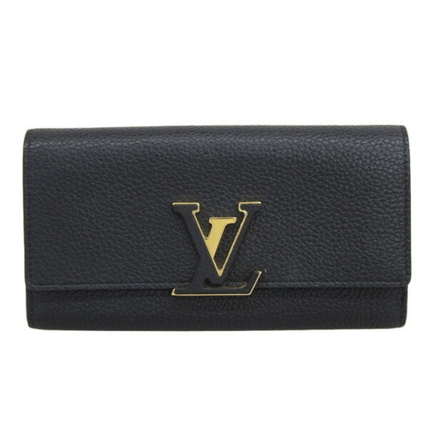 Louis Vuitton - Black Taurillon Leather Capucines Wallet