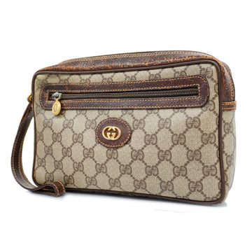 GUCCIAuth  Clutch Bag 018 123 6021 Women's GG Supreme Beige