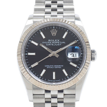 ROLEX Datejust 36 watch 126234 black dial jubilee bracelet random 22 years men's