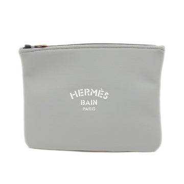 HERMES Truth Flat MM Neovan Pouch Gray