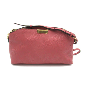 BURBERRY Shoulder Bag Pink leather