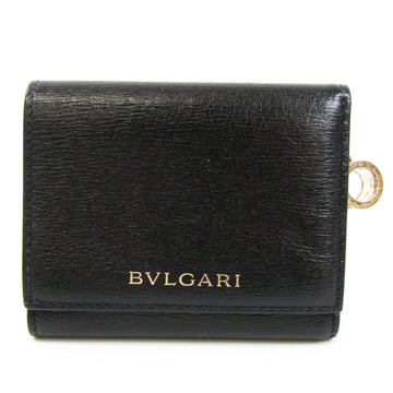 BVLGARI B ZERO 1 289145 Men,Women Leather Wallet [tri-fold] Black