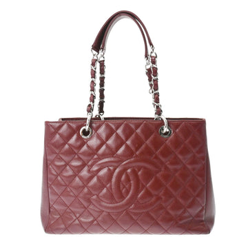 CHANEL Matelasse GST Tote Bordeaux A50995 Women's Caviar Skin Bag