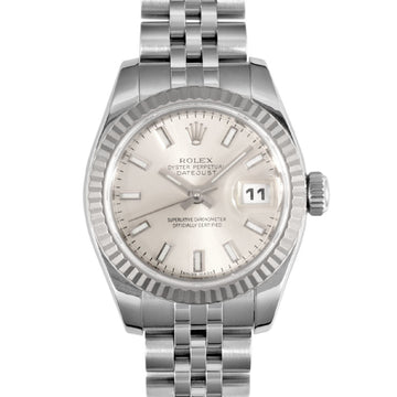 ROLEX Datejust 179174 SS×WG Z serial ladies automatic winding watch silver dial