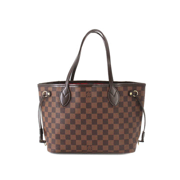 LOUIS VUITTON Damier Neverfull PM Tote Bag Ebene N51109 Brown