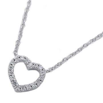 TIFFANY&Co. Necklace Ladies 750WG Diamond Metro Heart White Gold Polished