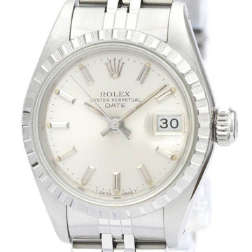 ROLEX Oyster Perpetual Date 69240 18K White Gold Steel Automatic Watch BF560252