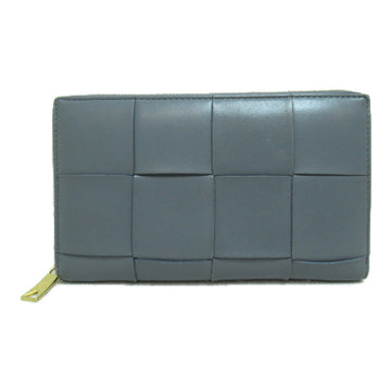 BOTTEGA VENETA Round long wallet Gray Lambskin [sheep leather] P01884 371W