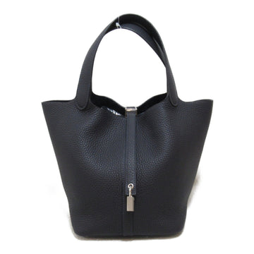 HERMES Picotin Lock MM Tote Bag Gray Cavan Taurillon Clemence leather