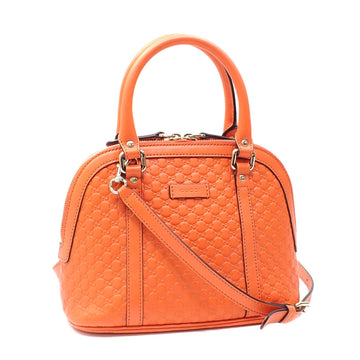 GUCCI Handbag Micro sima Women's Orange Leather 449645 Shoulder