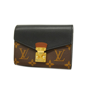 LOUIS VUITTON Trifold Wallet Monogram Pallas Compact M67479 Noir Ladies