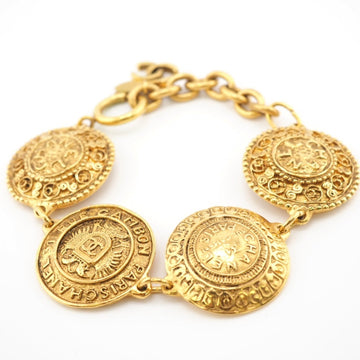 CHANEL Circle Vintage Coco Mark Bracelet Gold Ladies