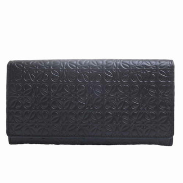 LOEWE leather anagram folio long wallet 10755F11 black