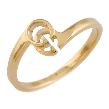 Gucci K18 Ring No. 10 Double G 18K Gold Women's Men's