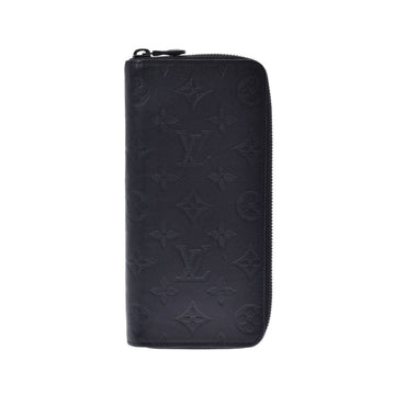 LOUIS VUITTON Monogram Shadow Zippy Vertical Black M62902 Men's Leather Wallet