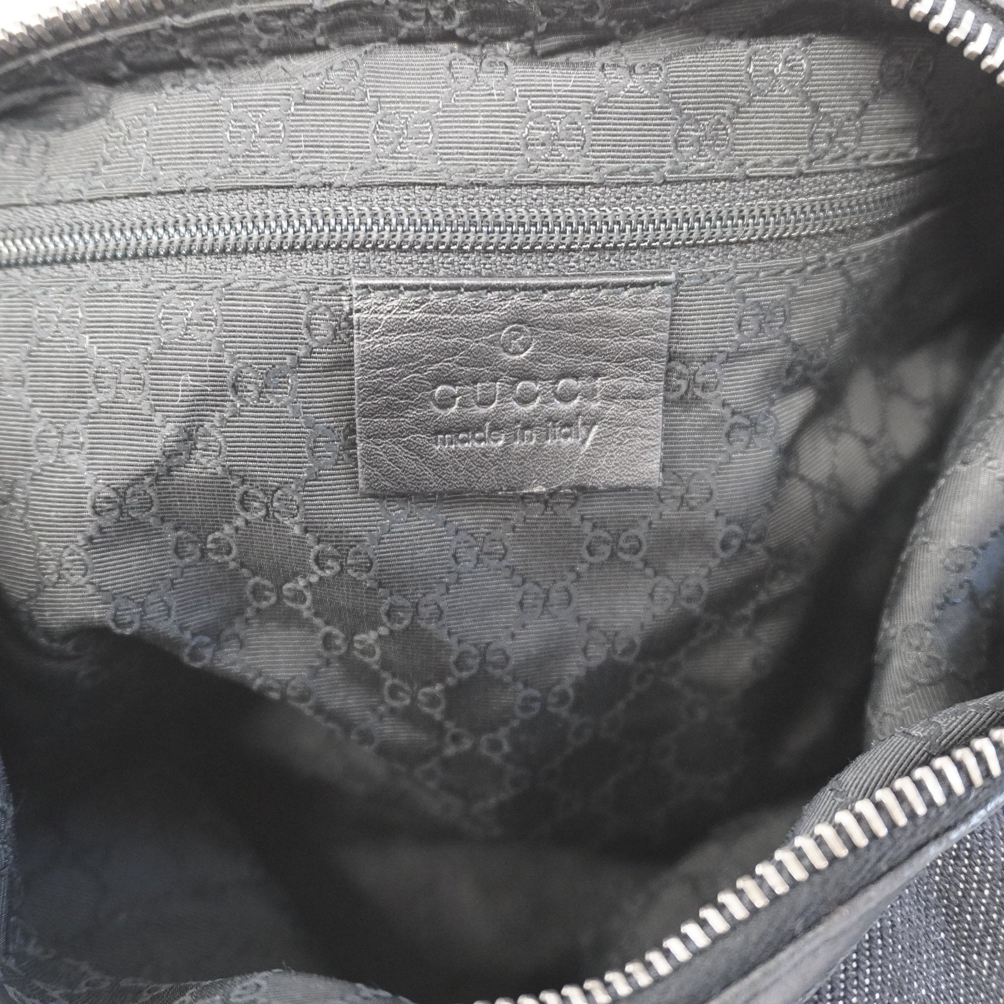 Gucci Shoulder Bag Sherry 01234 Denim Black
