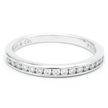 TIFFANY Channel-Setting Half-Diamond Ring Platinum Fashion Diamond Band Ring Silver