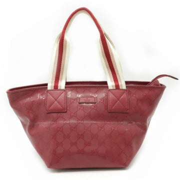 Gucci GG Imprim?? Sherry Line Tote Bag Shoulder Coated Canvas Pink Red 374433