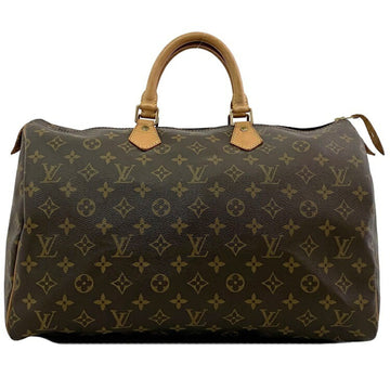 LOUIS VUITTON Monogram Speedy 25 Bandolier Handbag M41113 Brown