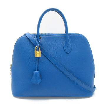 HERMES Bolide1923 30 2wayShoulder Bag Blue Blue zellige Taurillon Novillo leather leather