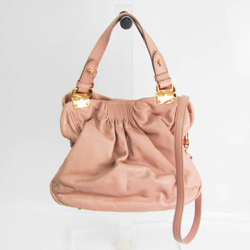 MIU MIU Women's Leather Handbag,Shoulder Bag Pink Beige