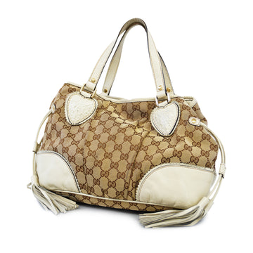 GUCCIAuth  GG Canvas Tote Bag 211955 Women's Beige,Ivory