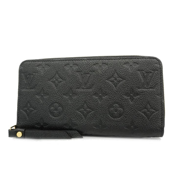 LOUIS VUITTONAuth  Monogram Empreinte Zippy Wallet M60571 Long Wallet Noir