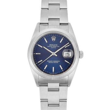 Rolex Oyster Perpetual Date 15200 SS P Men's Automatic Watch Blue Dial