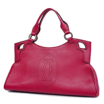 CARTIERAuth  Marcello Women's Leather Handbag Bordeaux