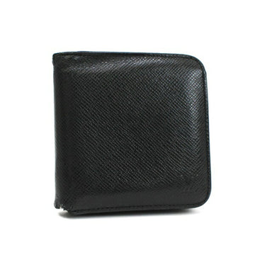 LOUIS VUITTON Taiga Bifold Wallet Round Portovier Monet Zip Ardoise [Black] M30672  Men's