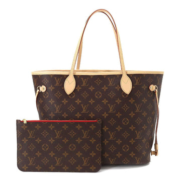 LOUIS VUITTON Monogram Neverfull MM Tote Bag Brown Series M41177 RFID