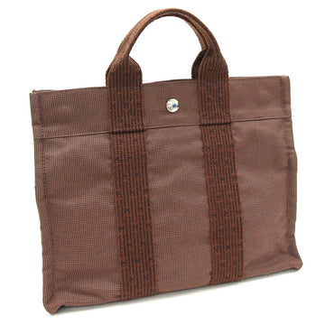 HERMES Handbag Yale Line Tote PM Brown Canvas Men's Women's